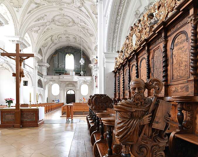 Mönchsfigur in der Schlosskirche